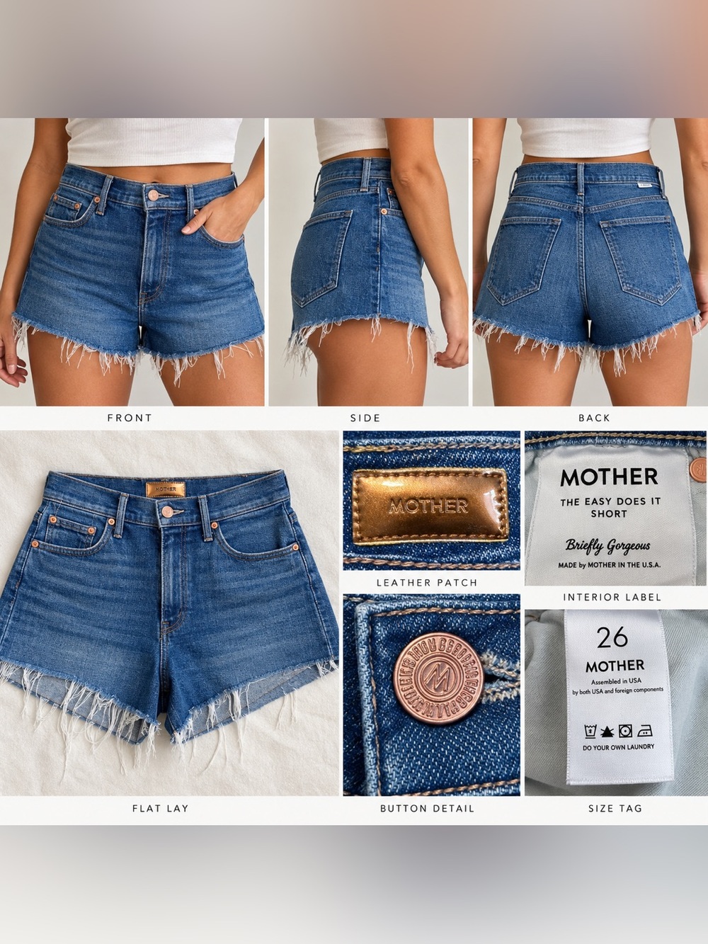 MOTHER ‘The Easy Does It’ Briefly Gorgeous Denim Shorts - 26